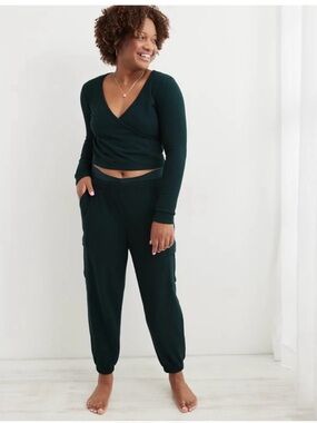 Aerie waffle knit jogger set